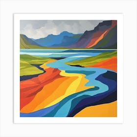 Abstract Travel Collection Iceland 4 Art Print