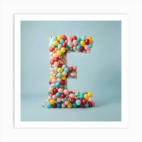 Balloon Letter E 4 Art Print