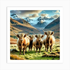 Highland Cows 1 Art Print