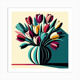 Tulips In A Vase 3 Art Print