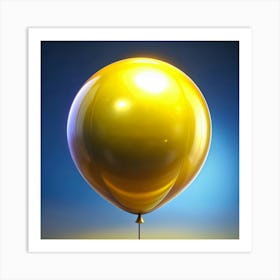 Yellow Hot Air Balloon 1 Art Print