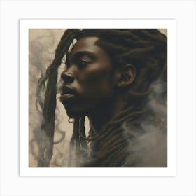 Man With Dreadlocks 1 Art Print