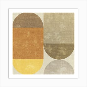 Abstract Painting In Earthly Tones 1 Art Print