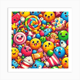 Candy Pattern Art Print