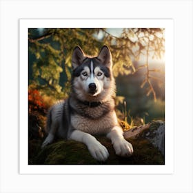 Husky Dog 4 Art Print