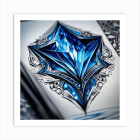 Blue Diamond 4 Art Print