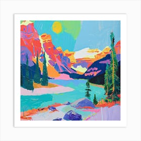 Colourful Abstract Banff National Park Canada 3 Art Print