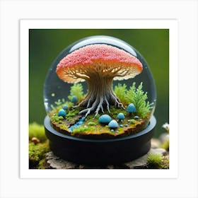 Mossy Mushroom Art Print