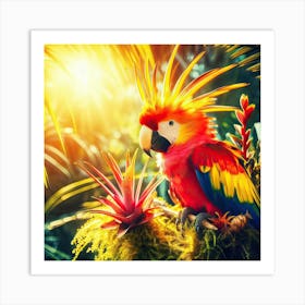 Tropical Parrot Art Print