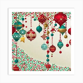 Christmas Ornaments 28 Art Print