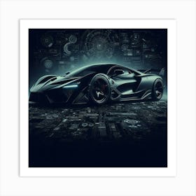 Futuristic Sports Car 153 Affiche