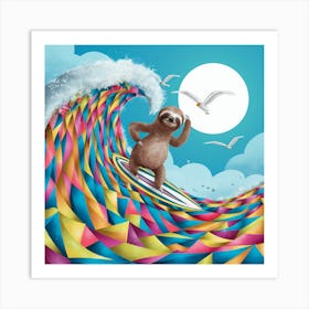 Surfs Up Nursery Kids (5) Art Print