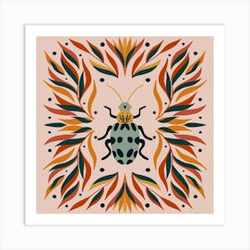 Bug And Leaves - Autumn palette Art Print