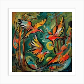 Hummingbirds Art Print