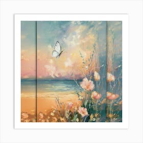 Butterfly On The Beach 14 Art Print