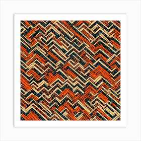 A Seamless Pattern Asymmetrical Zigzags And Jagged Lines, Herringbone Pattern, 149 Art Print