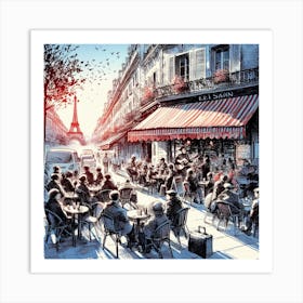 Paris Cafe 1 Art Print