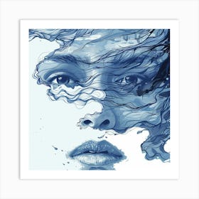 Blue Water Art Print