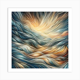 Wavy Blue Art Print