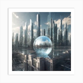 Futuristic Cityscape 84 Art Print