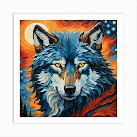 Wolf Painting Art Print