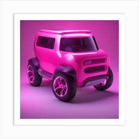 Furniture Design, Tall Car, Inflatable, Fluorescent Viva Magenta Inside, Transparent, Concept Produc Poster