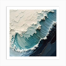 Abstract Wave Painting 2 Art Print