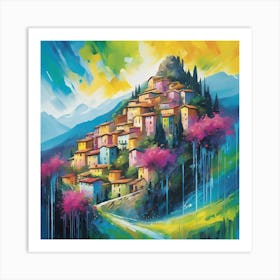 Tuscan Village Art Print