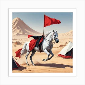 Horse In The Desert Art Print