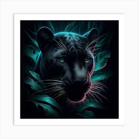 Black Panther in the Jungle Art Print