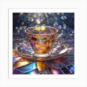 Vitrai Coffe Broken Glass Effect No Background Stunning Something That Even Doesnt Exist Myth Art Print