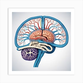 Human Brain Anatomy 21 Art Print