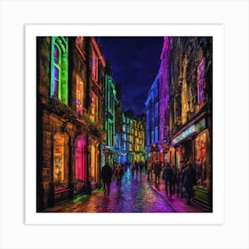 Colorful Edinburgh Street Art Print