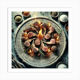 A Beautifully Plated Dish Called Sumerian Fire Gri Art Print