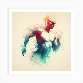 Running Man 1 Art Print