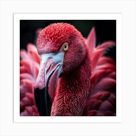 Flamingo Portrait 3 Art Print