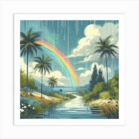 Rainbow in the sky 1 Art Print