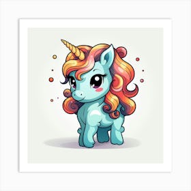 Cute Unicorn 681 Art Print