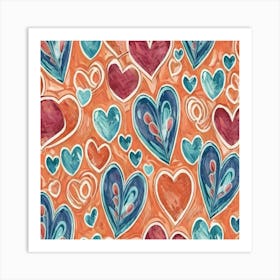 Hearts Art Print