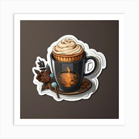 Coffee Cup Sticker Art Print