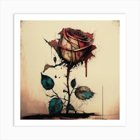 Withered Rose Art Print