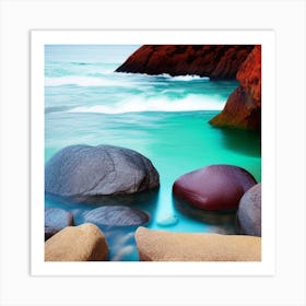 Rocks At The Beach Art Print