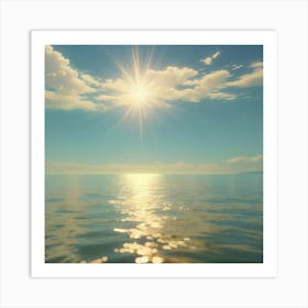 Sun Shining Over The Sea Art Print