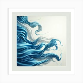 Abstract Blue Painting Art Print