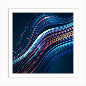 Abstract Wave Background Art Print