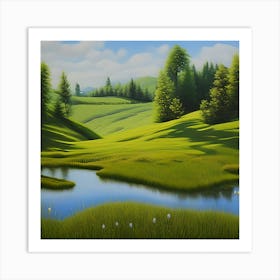 Green Trees Art Print