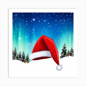 Santa Claus Hat 1 Art Print