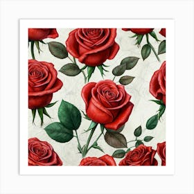 Red Roses 1 Art Print