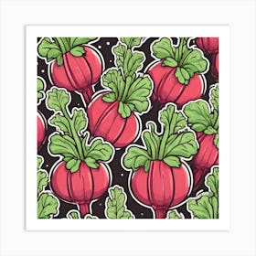 Beets Seamless Pattern 1 Art Print