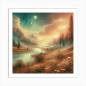 Landscape Painting Art Print